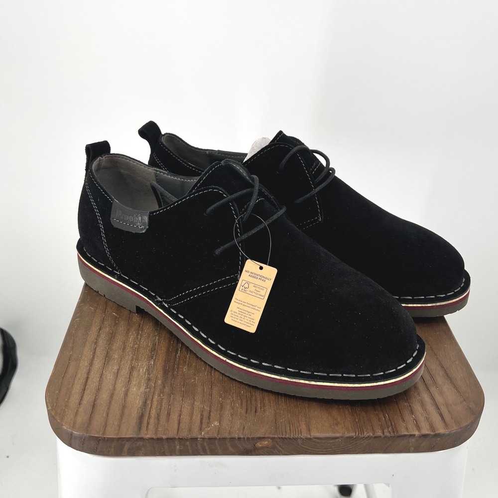 Propet Finn Mens Black Suede Oxford Shoes MCX022S 10.5 XX 5E Wide Lace Up NWT